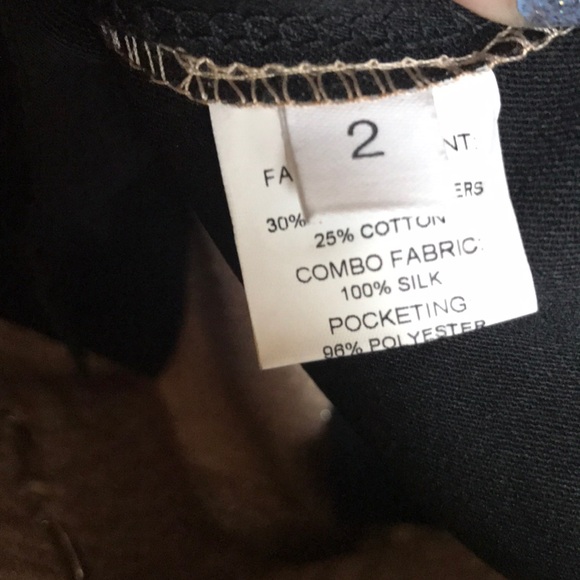 Derek Lam 10 Crosby Silk Blend Metallic Pant - Picture 6 of 8